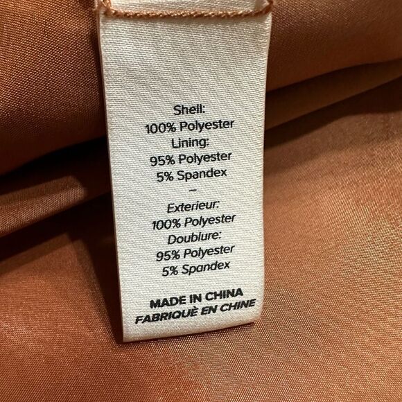 Cinq à Sept Karis Tailored Textured Metallic Satin Blazer Size 10 Copper Pink - Picture 14 of 15